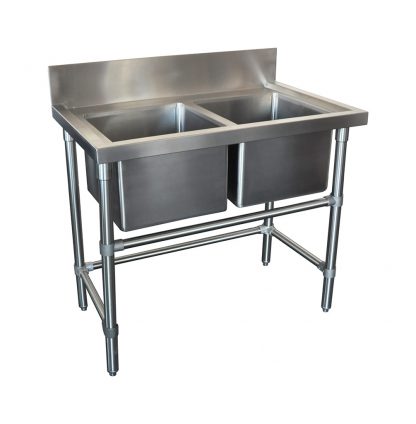 Double Stainless Steel Kitchen Sink, 1000 x 610 x 900mm high – Brayco ...