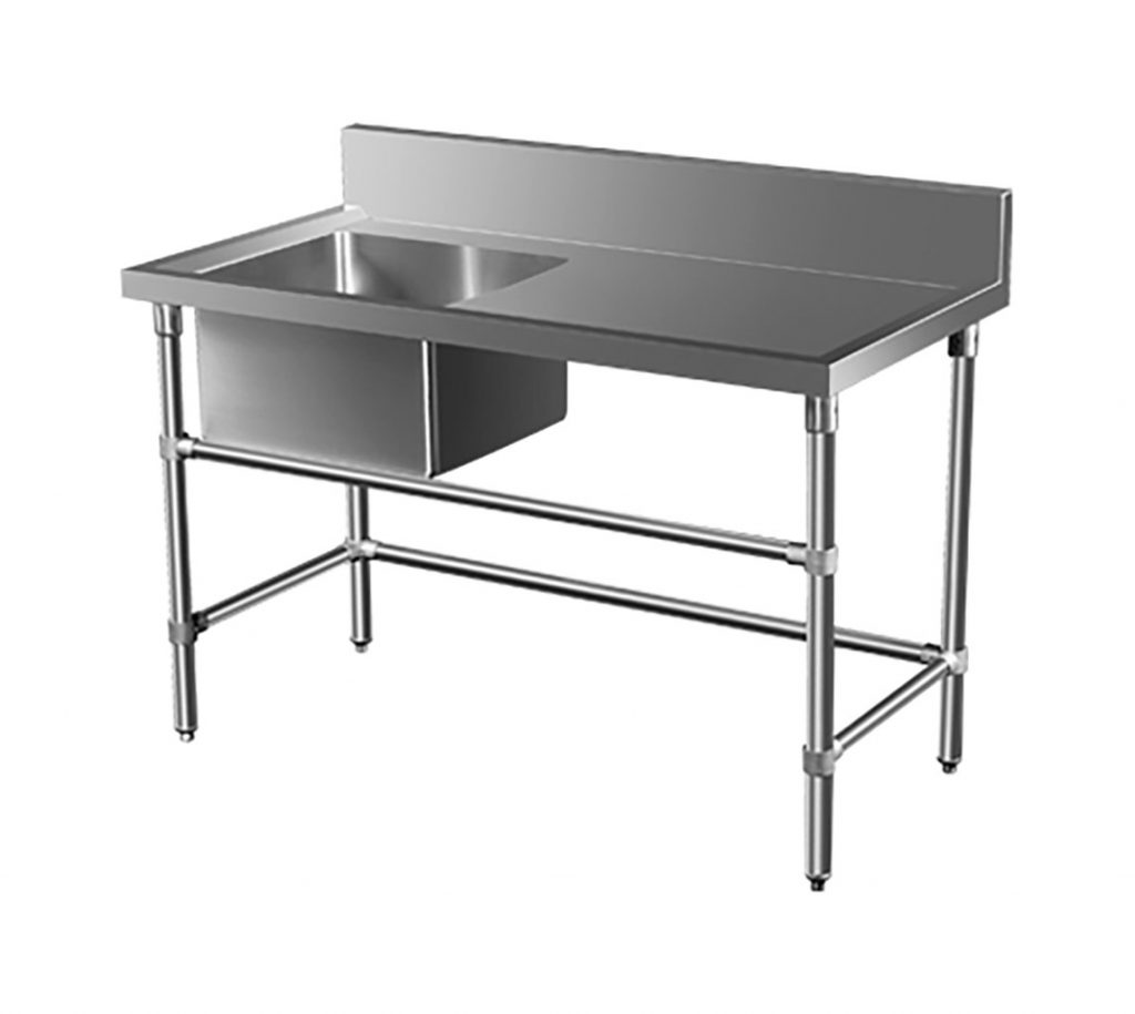 Stainless Steel Catering Sink – Right Bench, 1350 x 700 x 900mm high ...